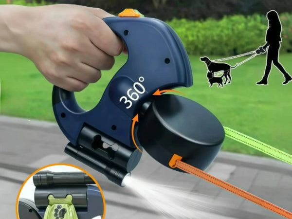 Tangle-Free Retractable Dog Leash